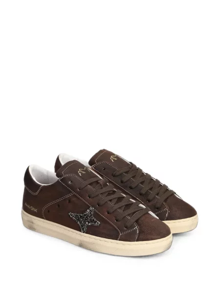 Sneakerși Ama Brand din piele maro