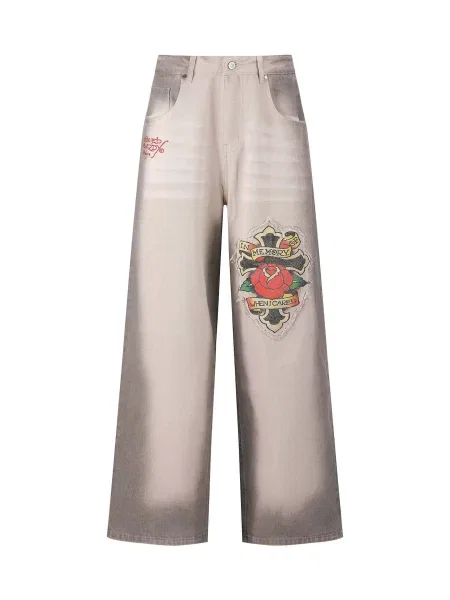 Ed Hardy Jeans nisipiu / carmin roșu