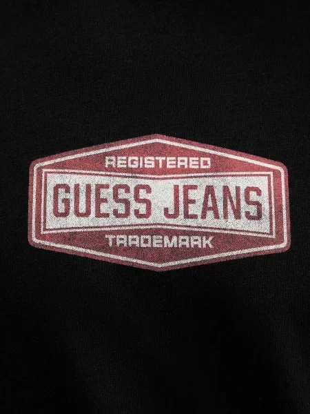 Футболка Guess Jeans с принтом черная