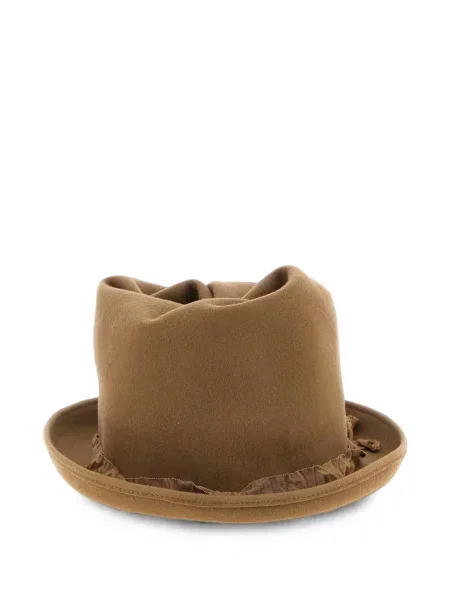Căciulă Yohji Yamamoto asimetrică maro