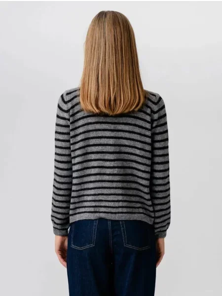 TEESHOPPEN Pulover Crizette Striped negru
