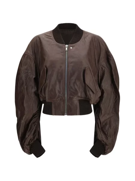 Decupat geanta de piele Rick Owens maro