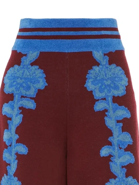 Плетени панталон Temperley London на цветя червено