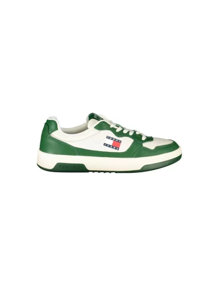 Jeansy Tommy Hilfiger skórzane zielone
