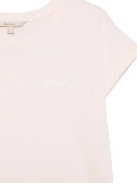 Scurt tricou Barbour cu autograf roz