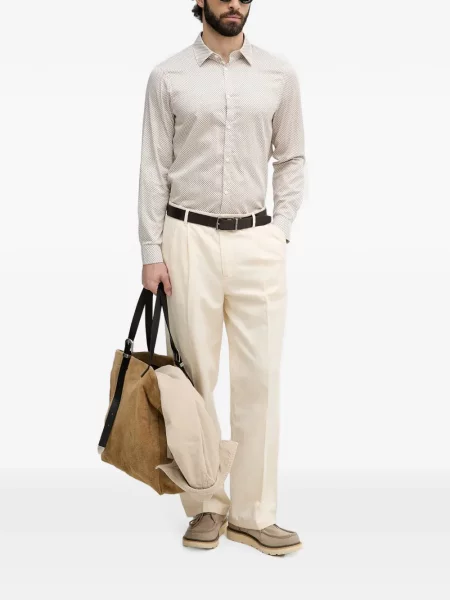 Lung cămașă Armani Exchange în carouri cu imagine