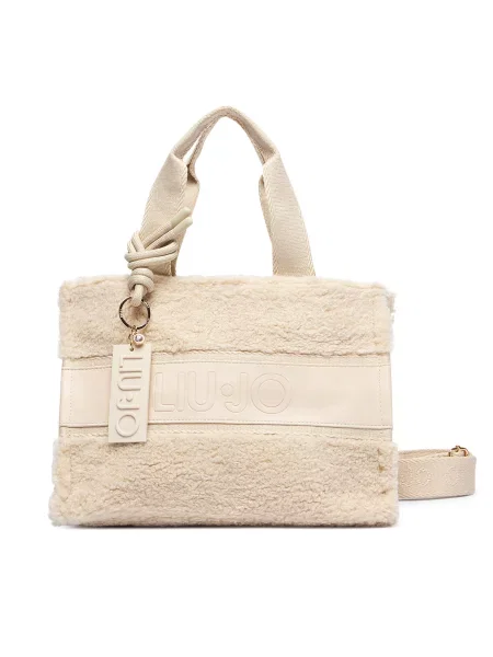 Rucsac Liu Jo din piele de oaie bej