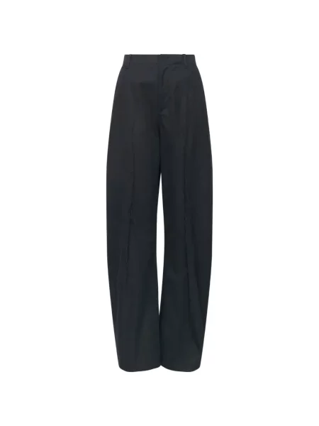 Pantaloni Mm6 Maison Margiela din țesătură twill negru