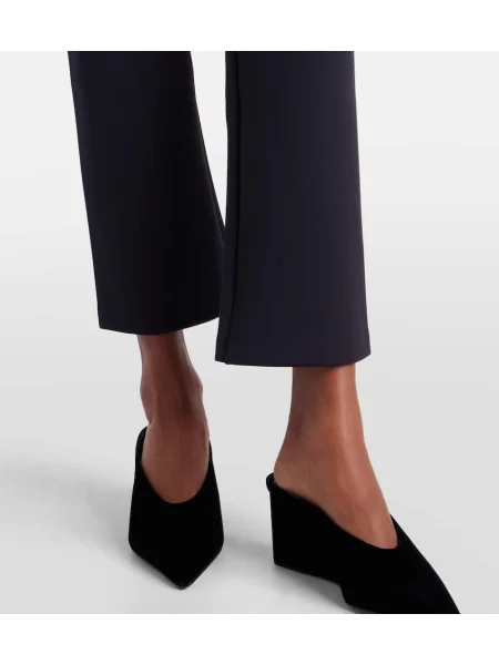 Pantaloni Wolford cu talie înaltă din jerseu negru