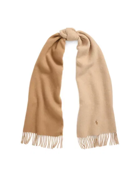 Вовняний шарф Polo Ralph Lauren однотонна сірий