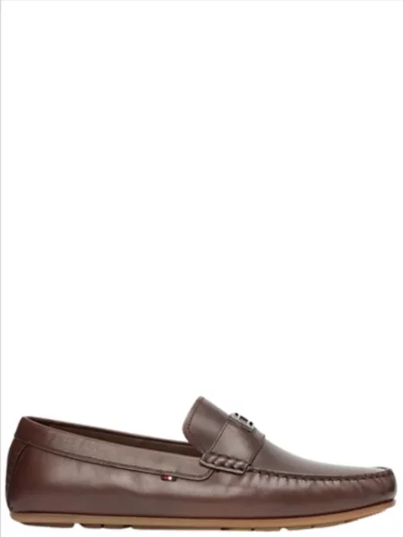 Pantofi loafer Tommy Hilfiger din piele maro