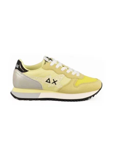 Sneakersy Sun68 skórzane casual żółte