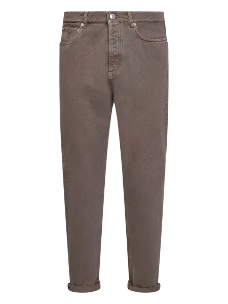 Džíny Brunello Cucinelli s 5 kapsami hnědé