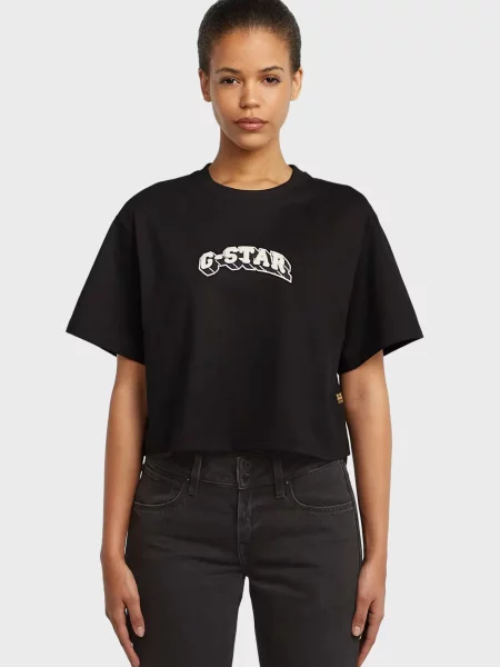 Фетрова футболка G-star Raw чорна