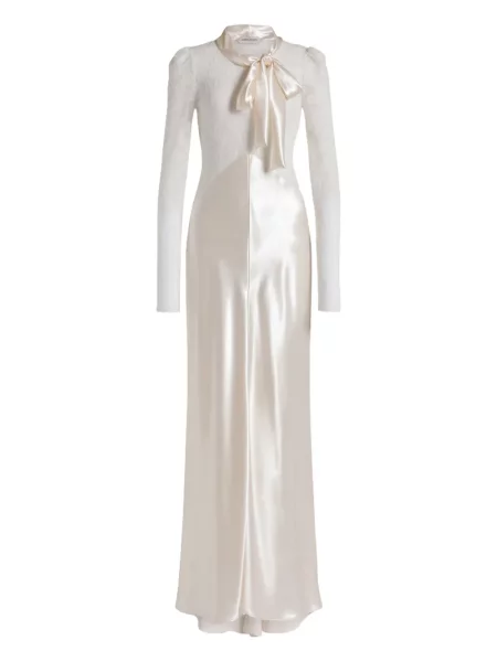 Rochie maxi Alberta Ferretti din dantelă de costum