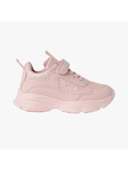 Sneakersy Dziecko Glittra Rzep różowe