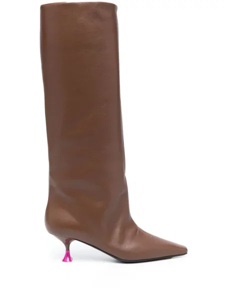 Кожени ботуши 3juin кафяво