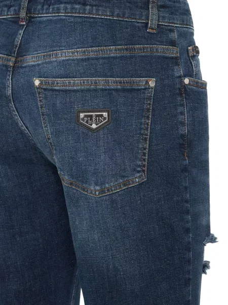 Blugi drepți Philipp Plein albastru