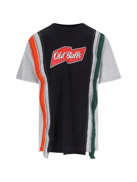 Pruhované pruhované tričko Needles černé