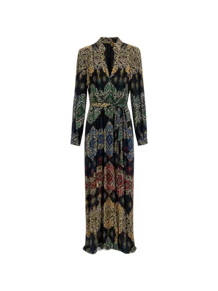 Rochie maxi Alice + Olivia cu imagine cu model paisley negru