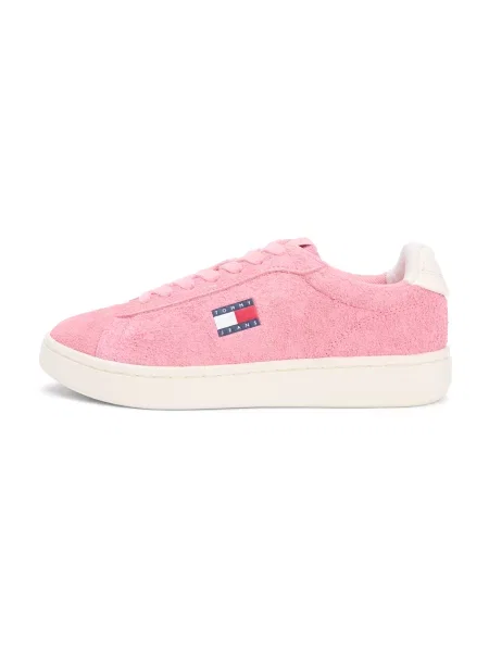 Sneakers Tommy Jeans Logo Suede Archive Roz alb