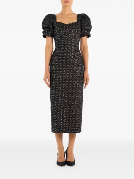 Rochie midi Post Meridiem până la genunchi de costum negru