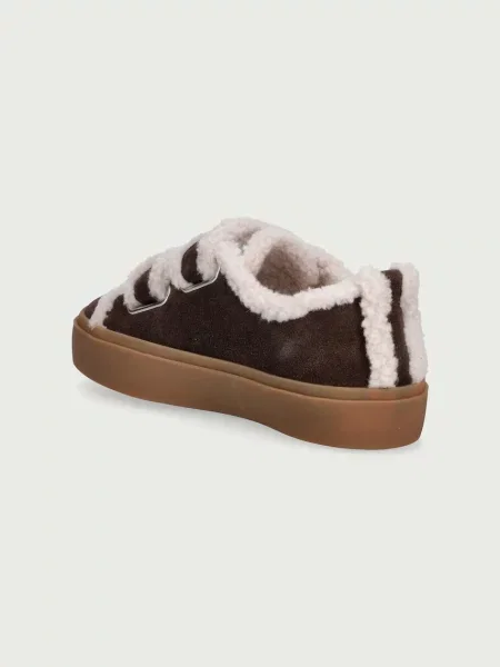 Inuikii SHEARLING LOW VELCRO маратонки за деца от велур кафяво