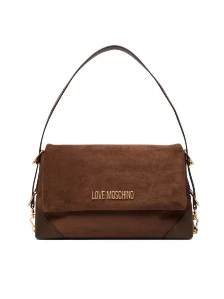 Torebka Love Moschino zamszowa brązowa