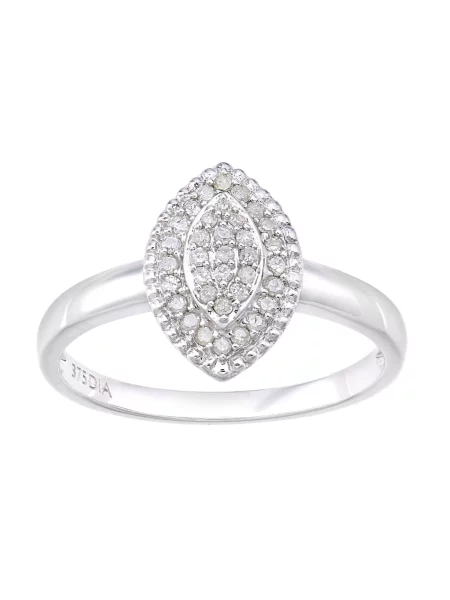DIAMANT LETERNEL Gyűrűk Cluster-Ring aus Weißgold mit Karat Diamant ezüst