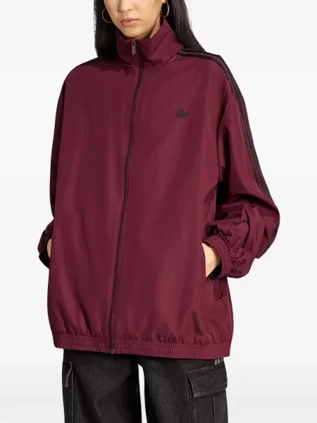 Geacă Adidas alergare cu cordon cu glugă verde