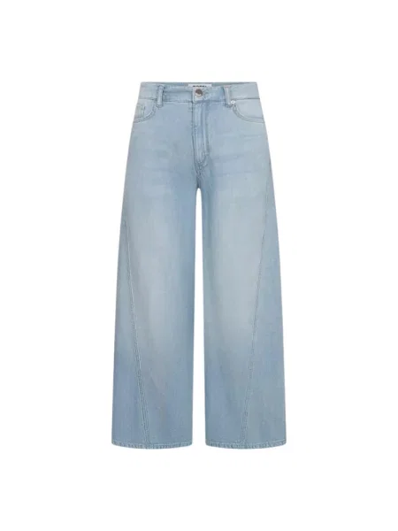 Lniane jeansy Rossi niebieskie