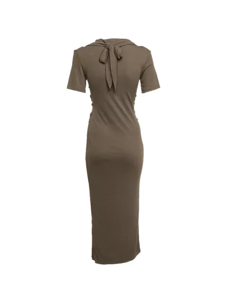 Rochie midi Nanushka plic maro
