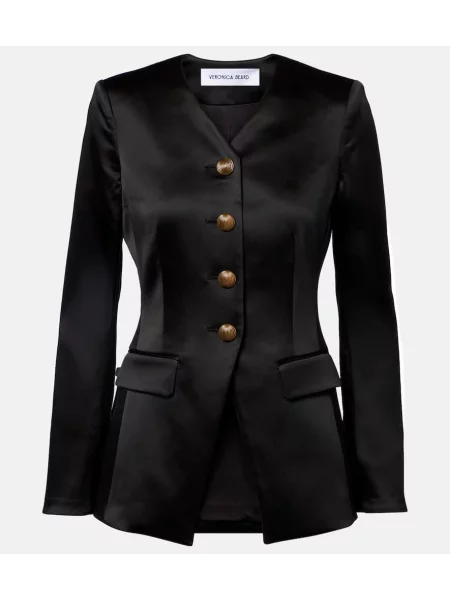 Sacou Veronica Beard din satin negru