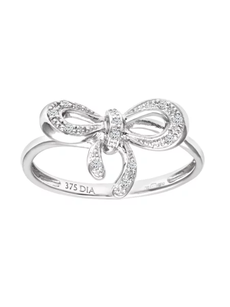 DIAMANT LETERNEL Prsteň Ring aus Weißgold mit Karat Diamant strieborná