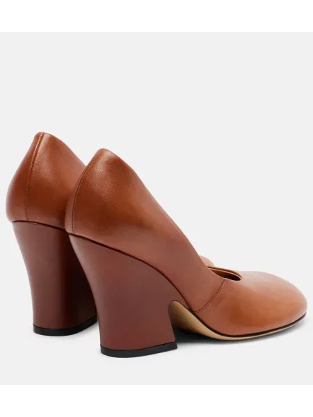 Pantofi cu toc Dries Van Noten din piele bej