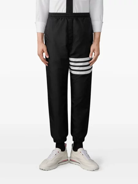 Pantaloni Thom Browne cu dungi negru