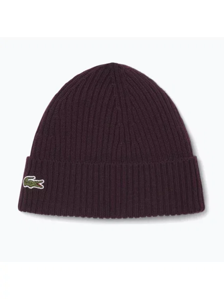 Мъжка зимна шапка Lacoste oxalis виолетово