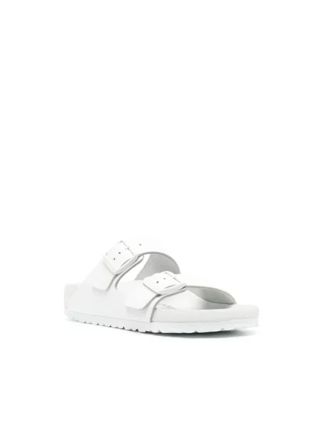 Klapki Birkenstock skórzane białe