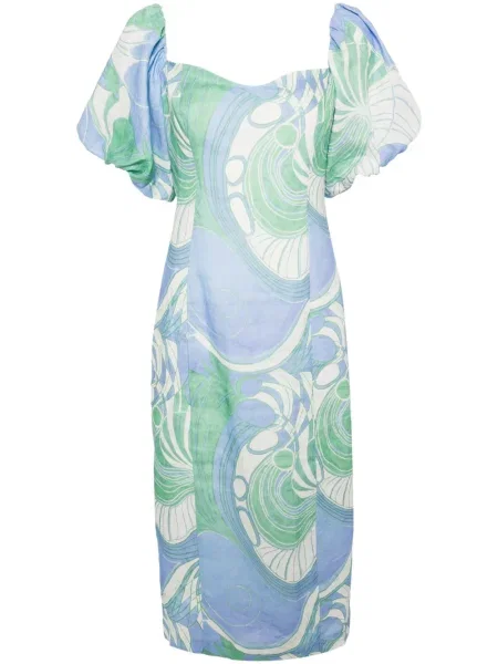 Rochie Rhode cu umerii deschiși de costum albastru