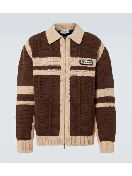 Pulover Miu Miu din cașmir maro
