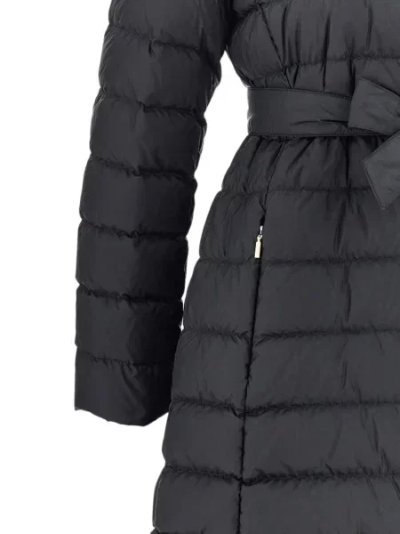 Matlasat cu centură palton Weekend Max Mara negru