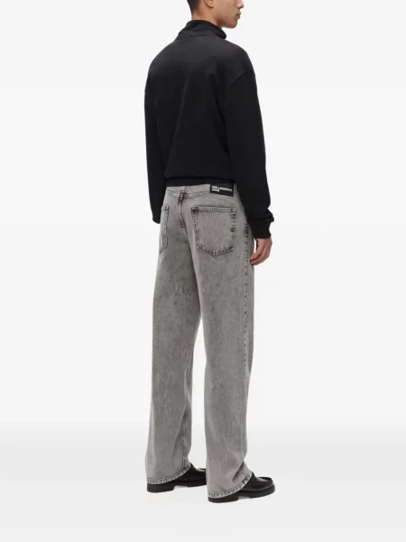 Plačių klešnių džinsai Karl Lagerfeld Jeans pilka
