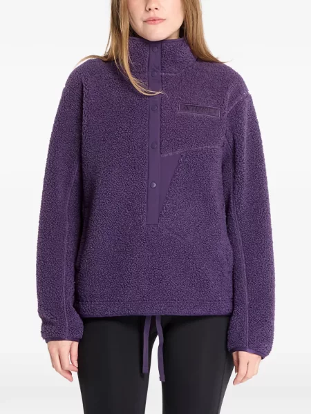 Hanorac din fleece Adidas din fleece negru