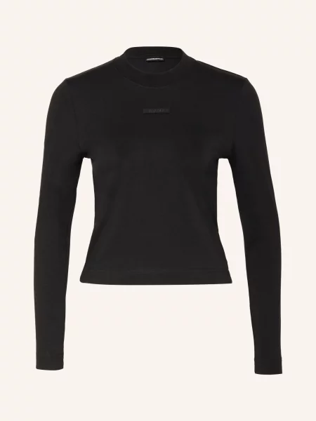 Jacquemus Koszulka Z Długim Rękawem Le T-Shirt Gros Grain schwarz czarna