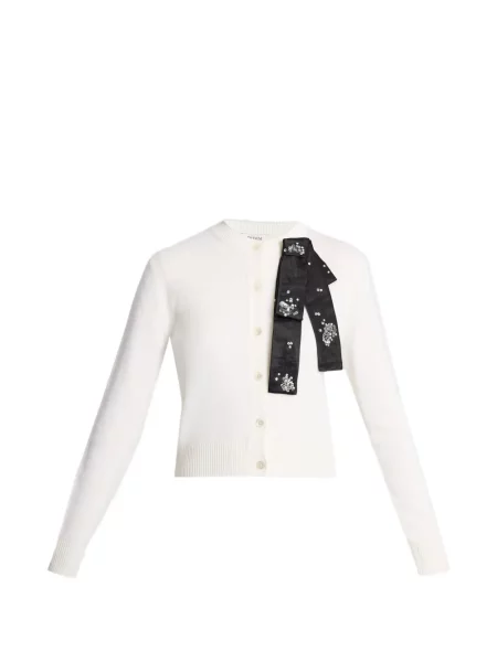 Cardigan Erdem de lână alb
