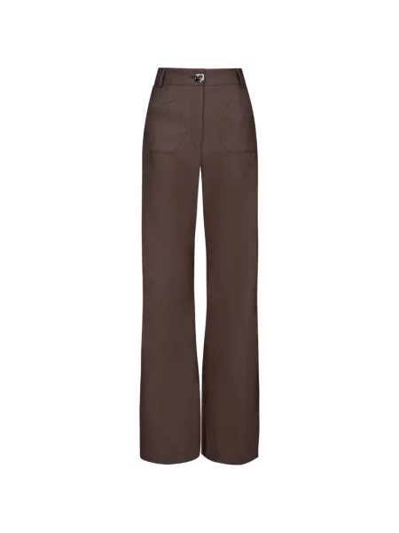 Pantaloni Violante Nessi evazate maro