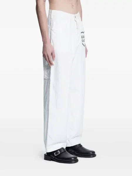 Pantaloni Human Made cu imagine alb