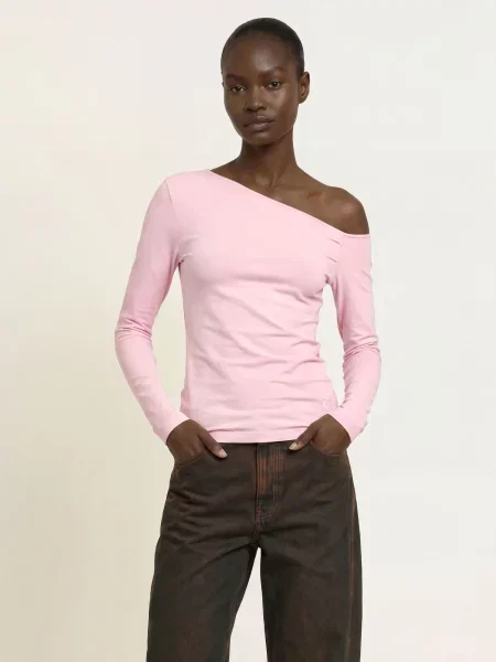 Claudie Pierlot Koszulka Z Długim Rękawem pink różowa
