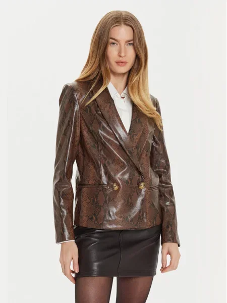 TWINSET Куртка зі штучної шкіри коричневий