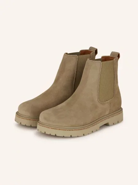 Trampki Birkenstock Highwood Slip On Mid W Leather Velvet Taupe EUR 38 beżowe